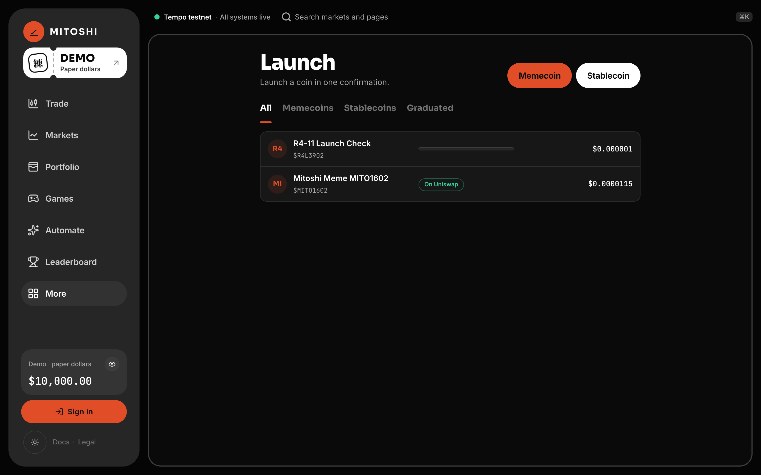 The launch page at 1440 × 900, signed out.